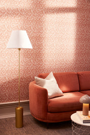 Golvlampa Rib Borstad Mässing