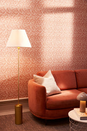 Golvlampa Rib Borstad Mässing