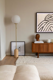 Golvlampa Torrano Travertin