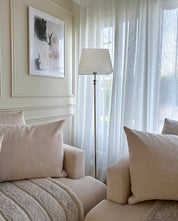 Aneta Lighting ANETTE golvlampa, silver/vit - Azalea Home