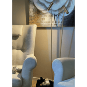 Aneta Lighting ARTIC golvlampa dubbel, matt mässing - Azalea Home