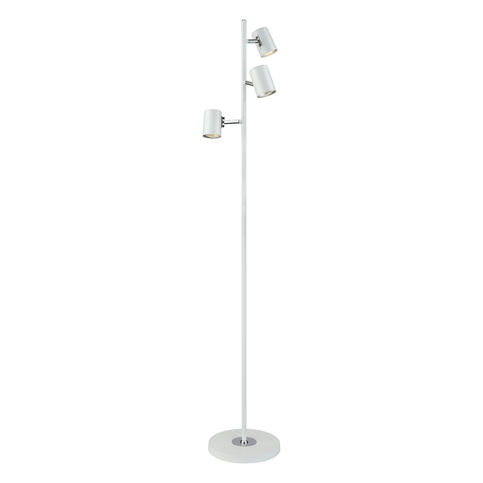 Aneta Lighting BALDER golvlampa 3:a, vit/krom - Azalea Home