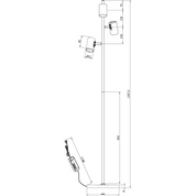 Aneta Lighting BALDER golvlampa 3:a, vit/krom - Azalea Home