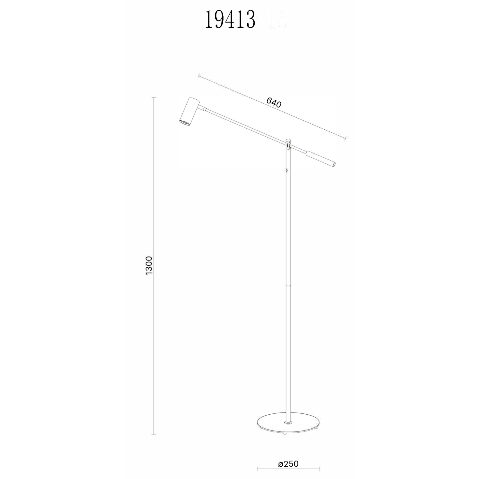 Aneta Lighting CONCORD golvlampa, svart - Azalea Home