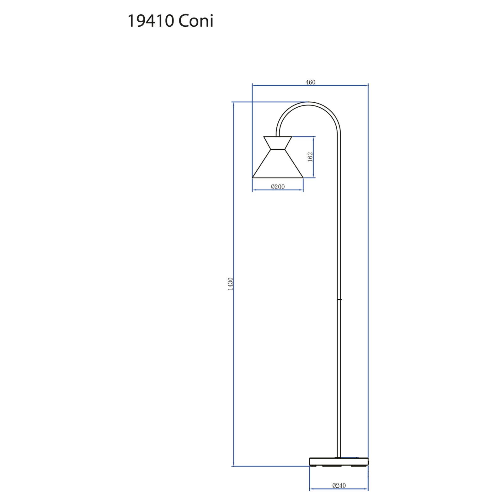 Aneta Lighting CONI golvlampa, sand - Azalea Home