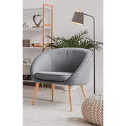 Aneta Lighting GEILO golvlampa, svart/grå/trä - Azalea Home