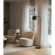 Aneta Lighting GEILO golvlampa, svart/grå/trä - Azalea Home