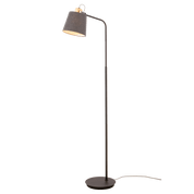 Aneta Lighting GEILO golvlampa, svart/grå/trä - Azalea Home