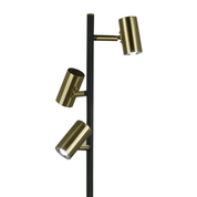 Aneta Lighting GUSTO golvlampa 3 - arm, svart/mässing - Azalea Home