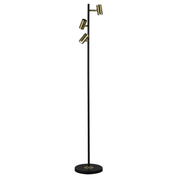 Aneta Lighting GUSTO golvlampa 3 - arm, svart/mässing - Azalea Home