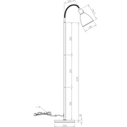 Aneta Lighting IDRE golvlampa, vit - Azalea Home