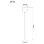 Aneta Lighting MOLEKYL golvlampa, matt mässing/vit - Azalea Home