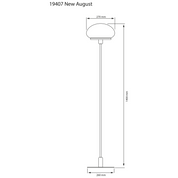 Aneta Lighting NEW AUGUST golvlampa, silver - Azalea Home