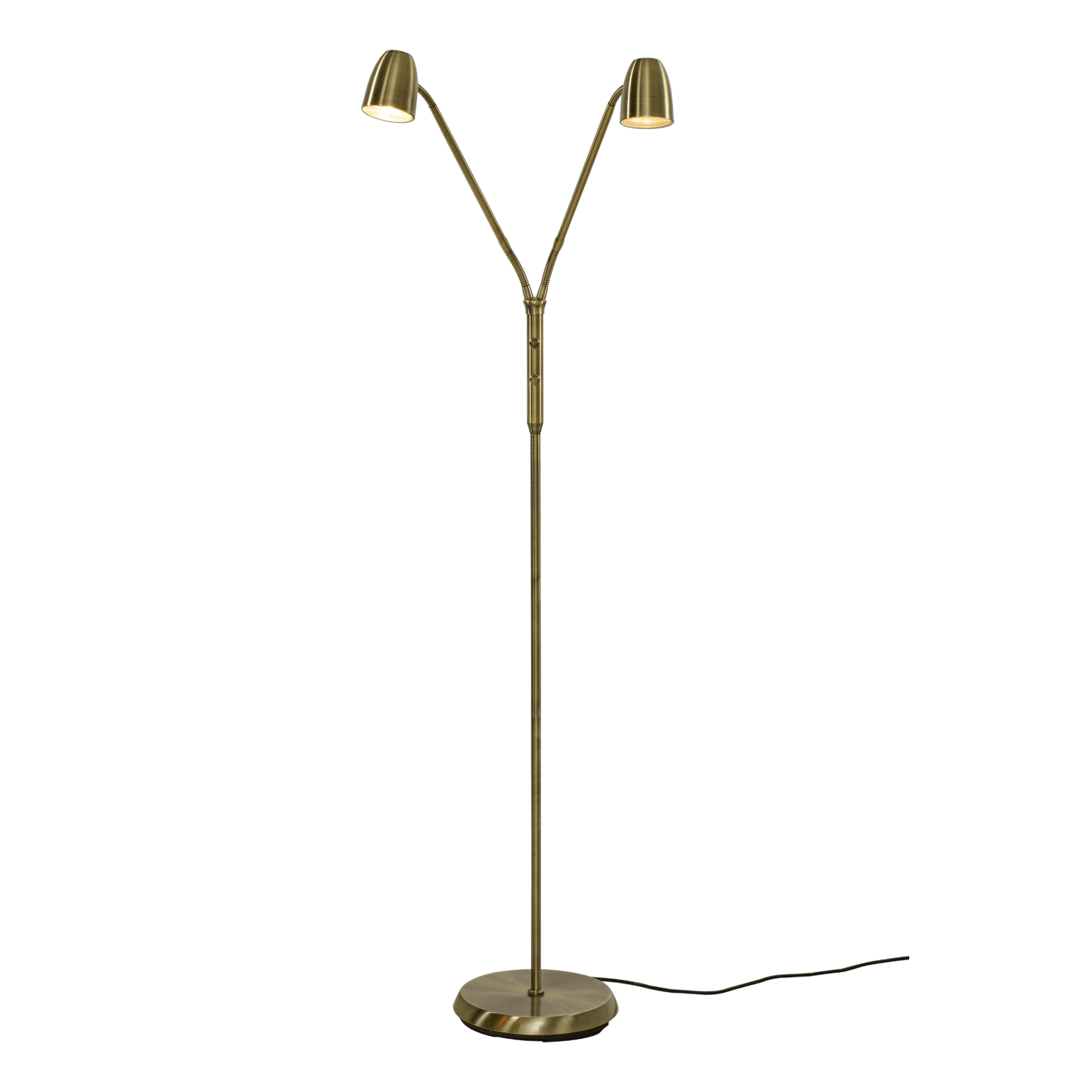 Aneta Lighting SANDNES golvlampa dubbel, antik - Azalea Home