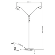 Aneta Lighting SANDNES golvlampa dubbel, svart - Azalea Home