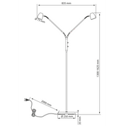 Aneta Lighting SANDNES golvlampa dubbel, vit - Azalea Home