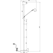 Aneta Lighting SANDNES golvlampa, tenn - Azalea Home