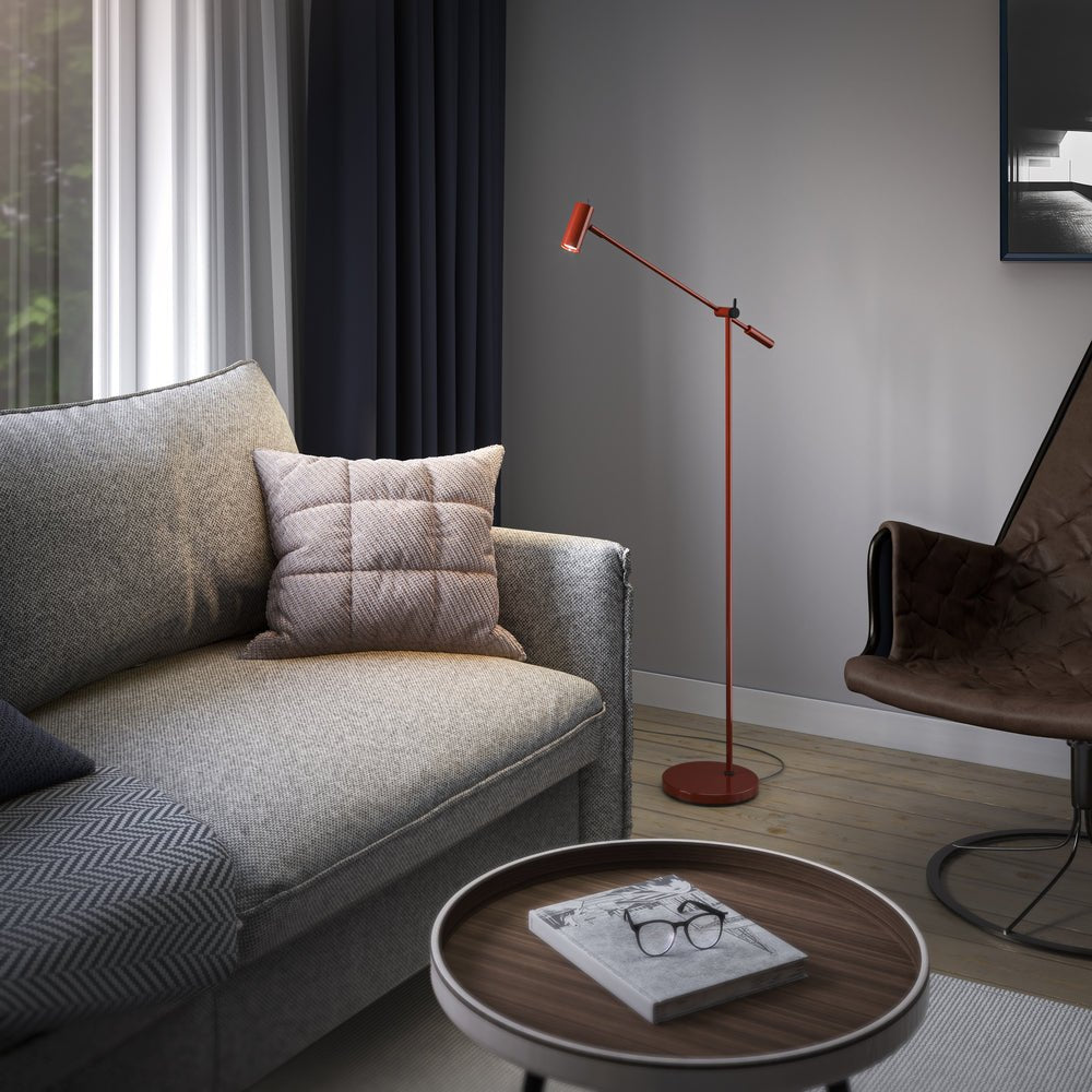 Belid Golvlampa Cato blank rubinröd - Azalea Home