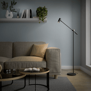 Belid Golvlampa Cato, mattsvart/mässing - Azalea Home