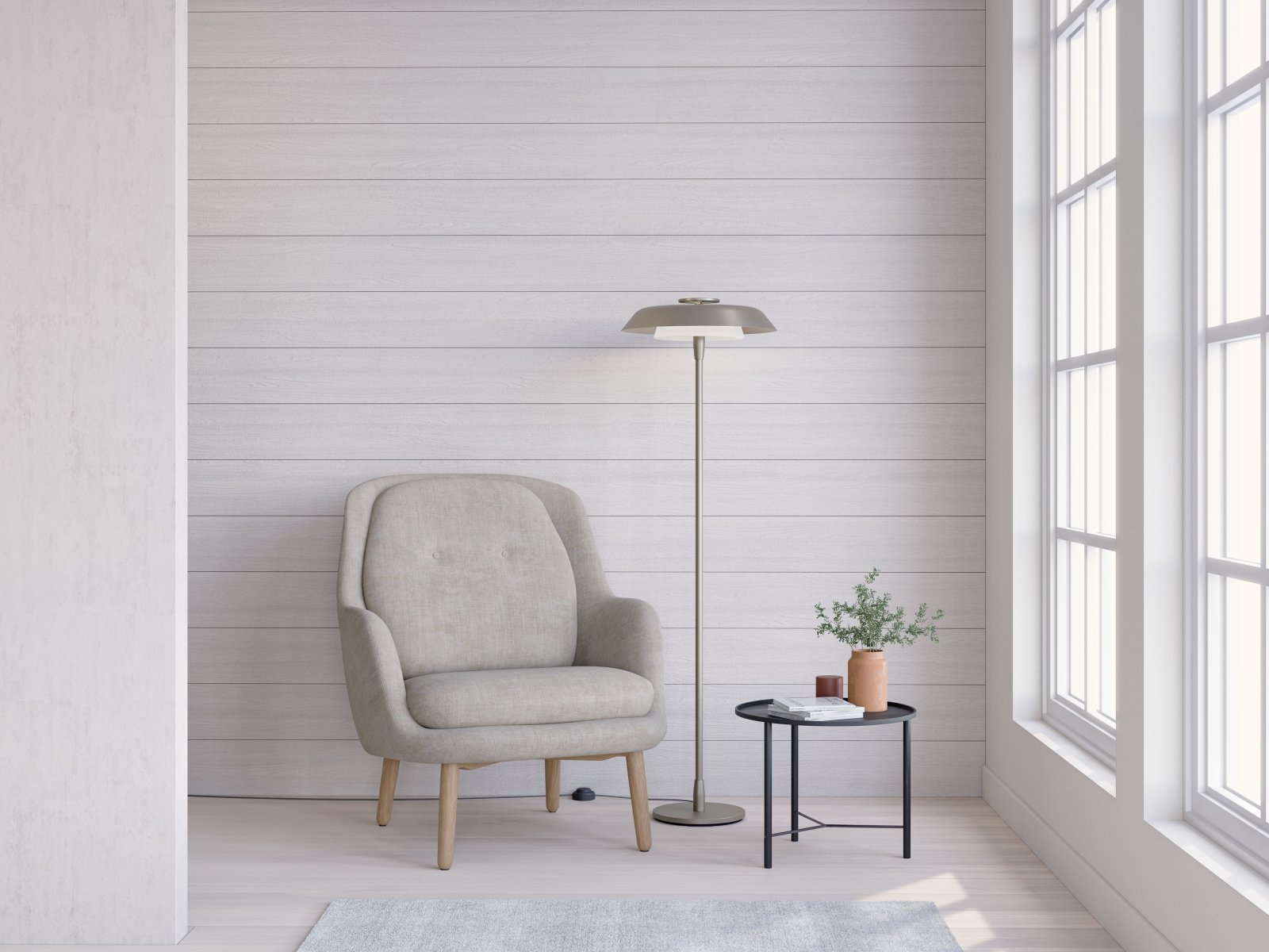 Belid Golvlampa Horisont 141cm metallic champagne - Azalea Home