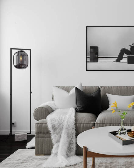 By Rydéns Dixton golvlampa rökgrå - Azalea Home