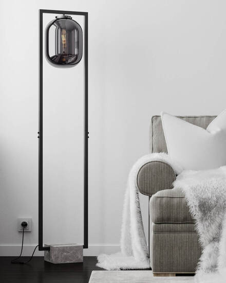 By Rydéns Dixton golvlampa rökgrå - Azalea Home