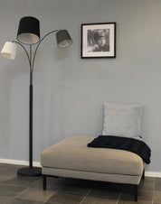 By Rydéns Foggy golvlampa 3 - låg sandsvart - Azalea Home