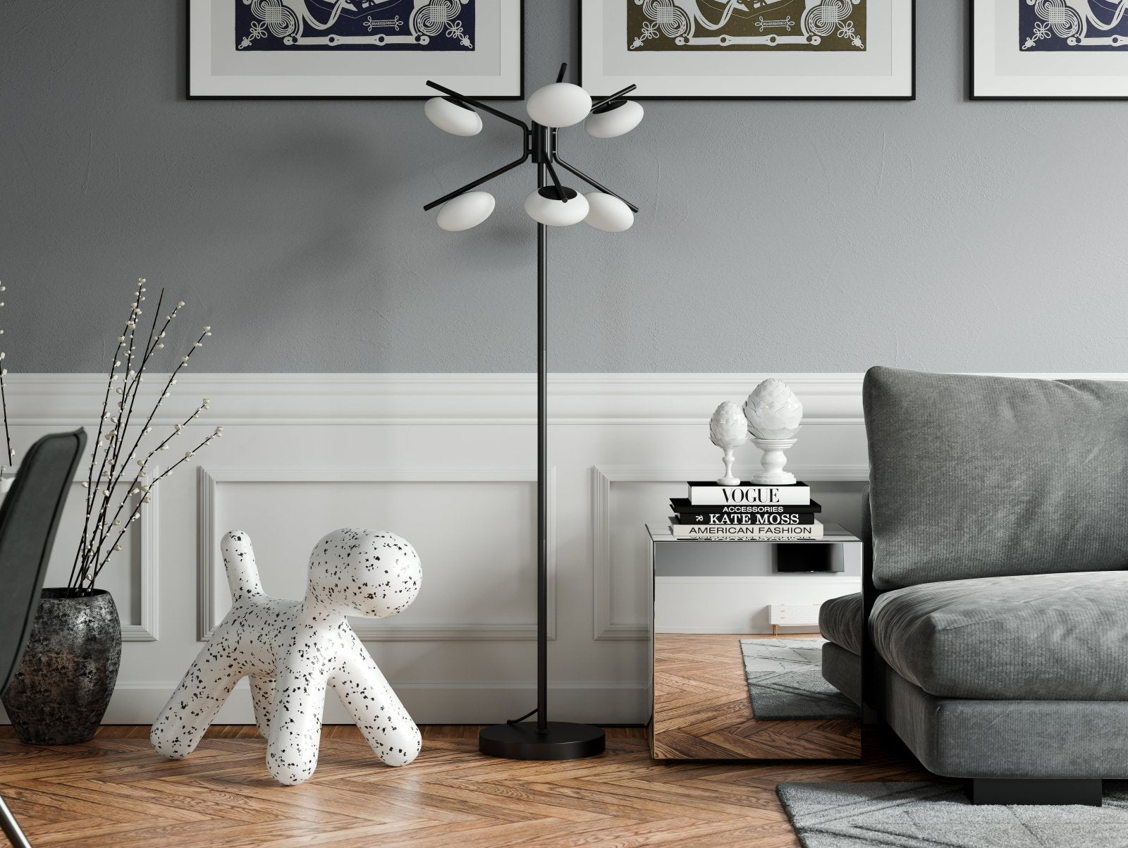 By Rydéns Imperia golvlampa svart - Azalea Home