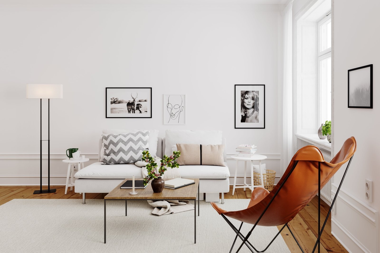 By Rydéns Luton golvlampa svart/vit - Azalea Home