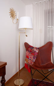 By Rydéns Orlando golvlampa mässing/vit - Azalea Home