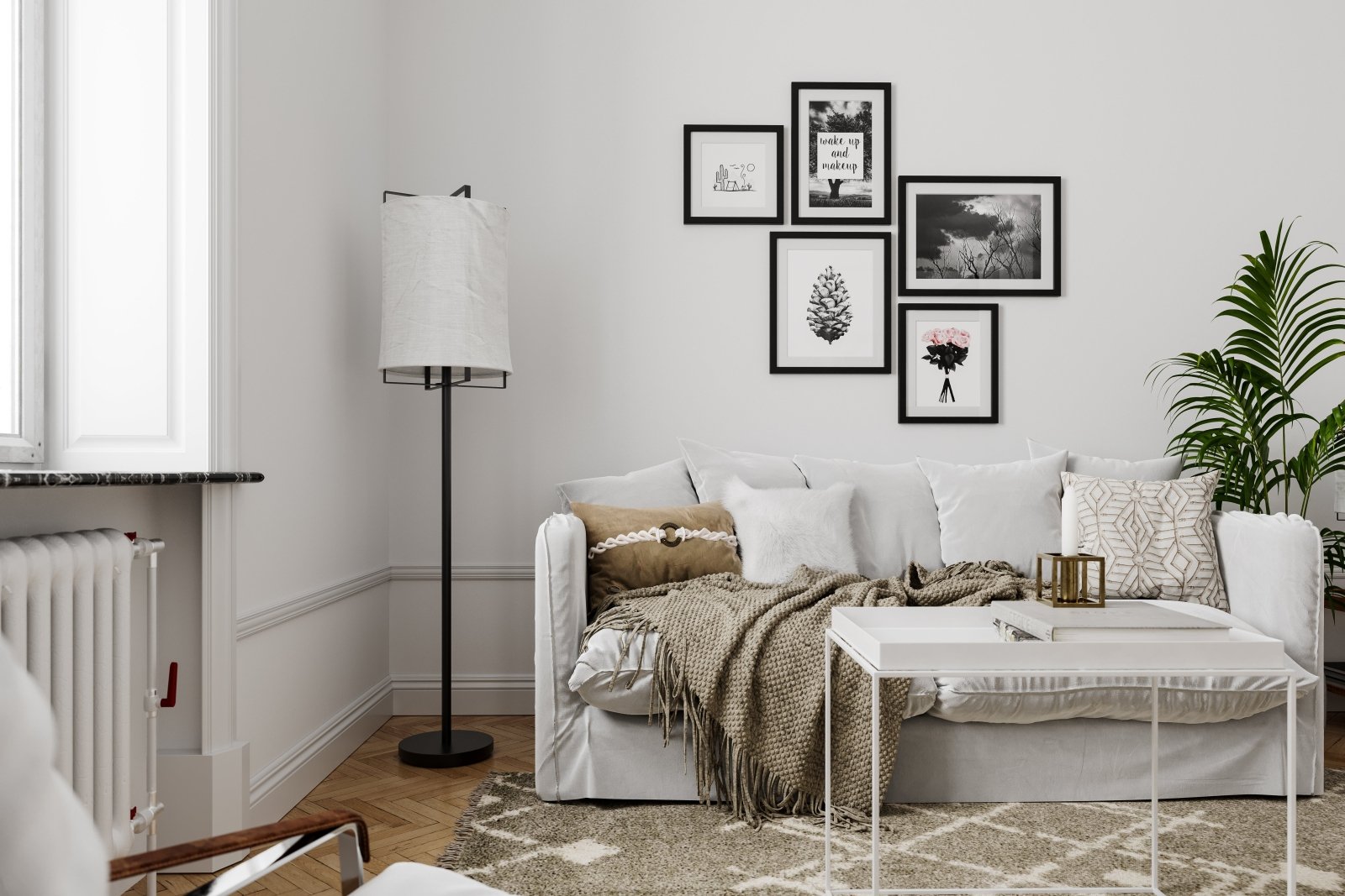 By Rydéns Softy golvlampa svart/vit - Azalea Home