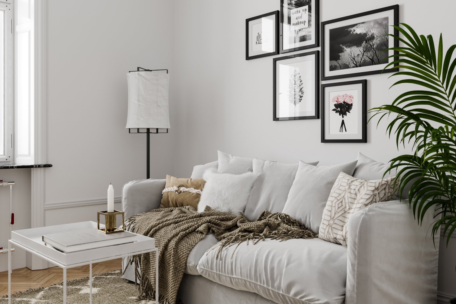 By Rydéns Softy golvlampa svart/vit - Azalea Home