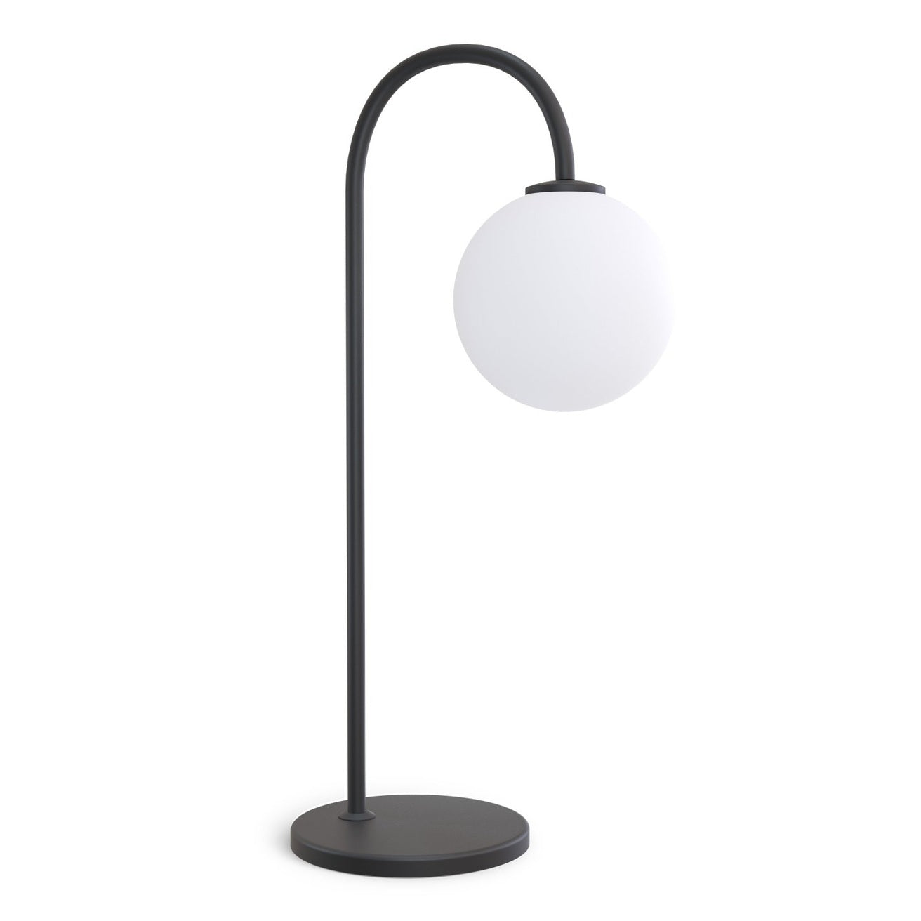 Herstal Bordslampa Ballon svart/opal glas - Azalea Home