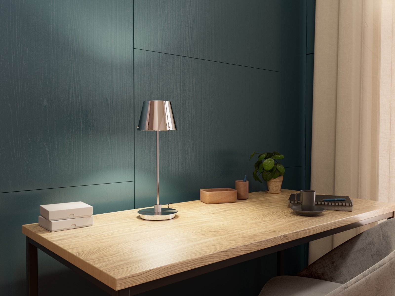 Herstal Bordslampa Gil il Grande krom/krom - Azalea Home