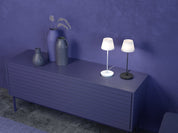 Herstal Bordslampa Gil il Grande svart/opal glas - Azalea Home