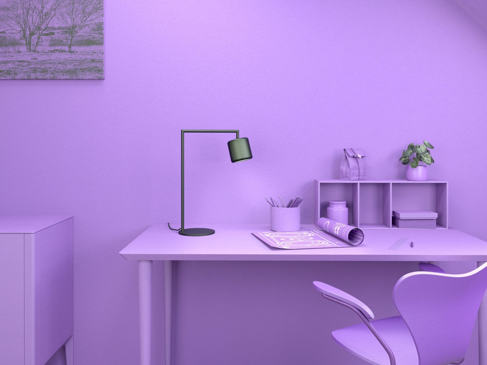 Herstal Bordslampa Grain XS mattsvart - Azalea Home