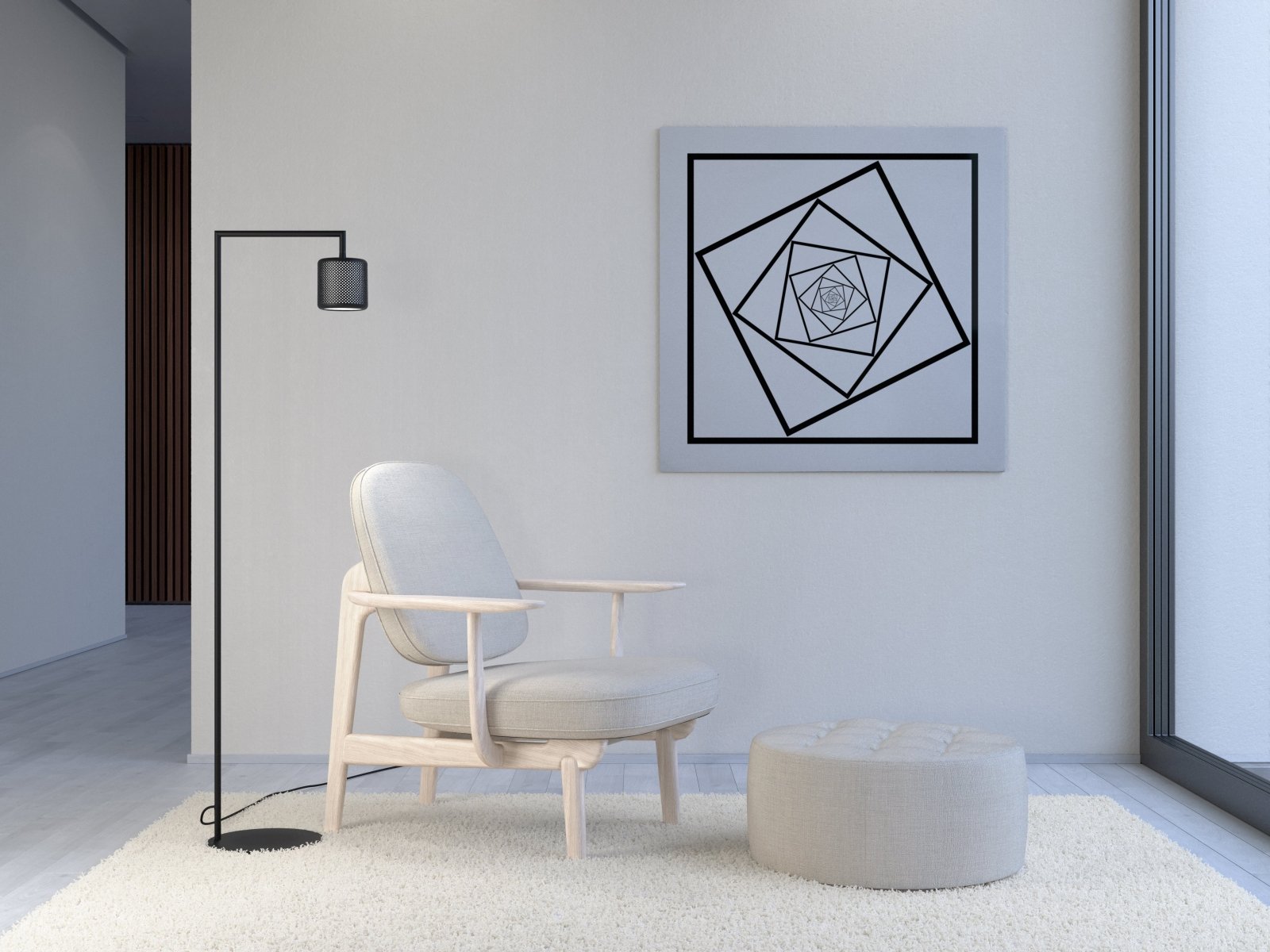 Herstal Golvlampa Grain XS mattsvart - Azalea Home