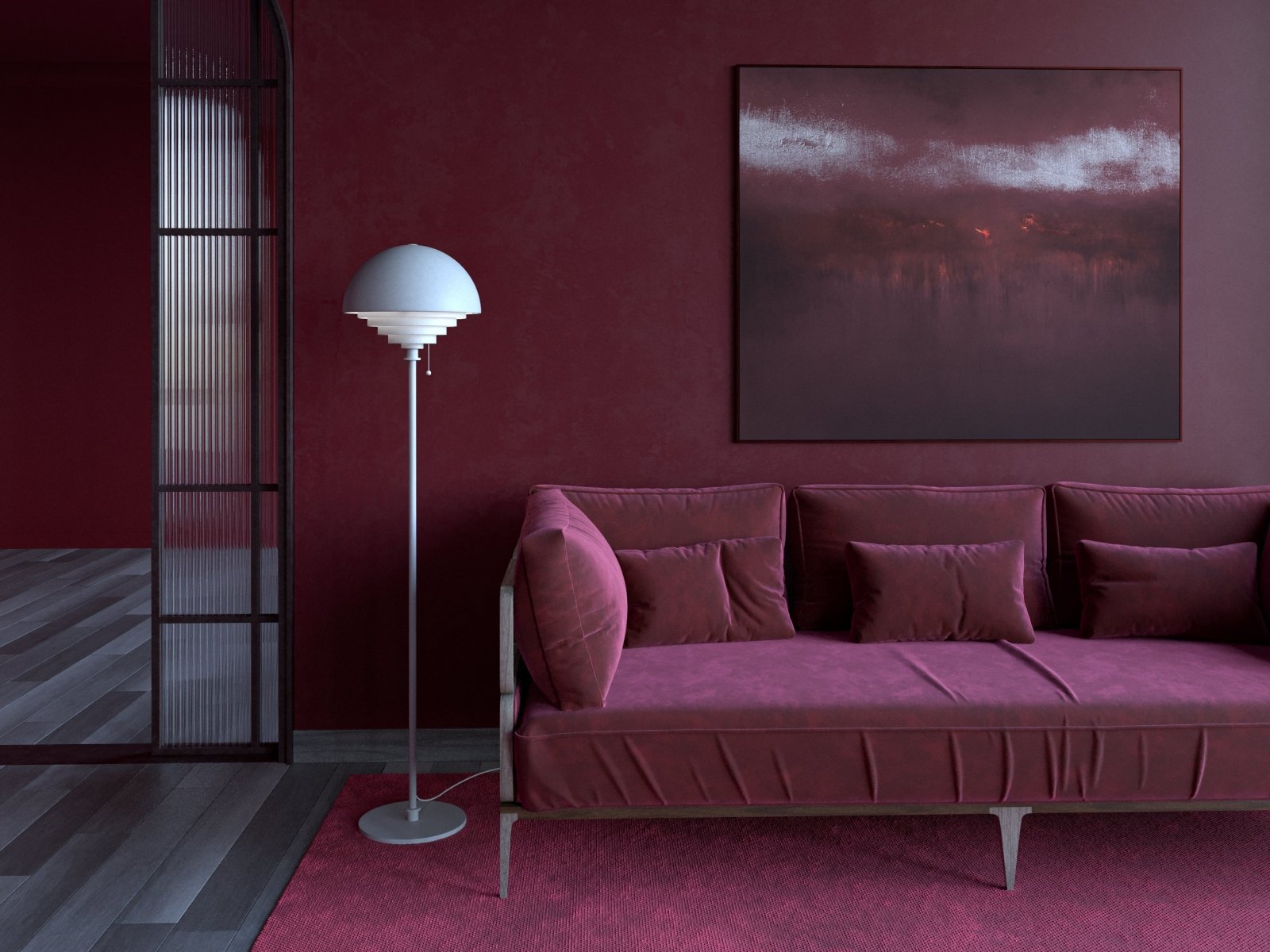 Herstal Golvlampa Motown vit - Azalea Home