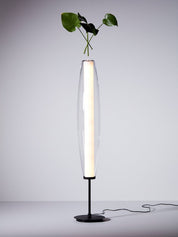 Herstal Golvlampa Zenta svartstruktur/opal glas - Azalea Home