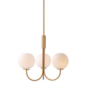 Herstal Krona Ballon satin brass/opal glas - Azalea Home