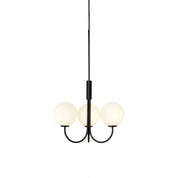 Herstal Krona Ballon svart/opal glas - Azalea Home