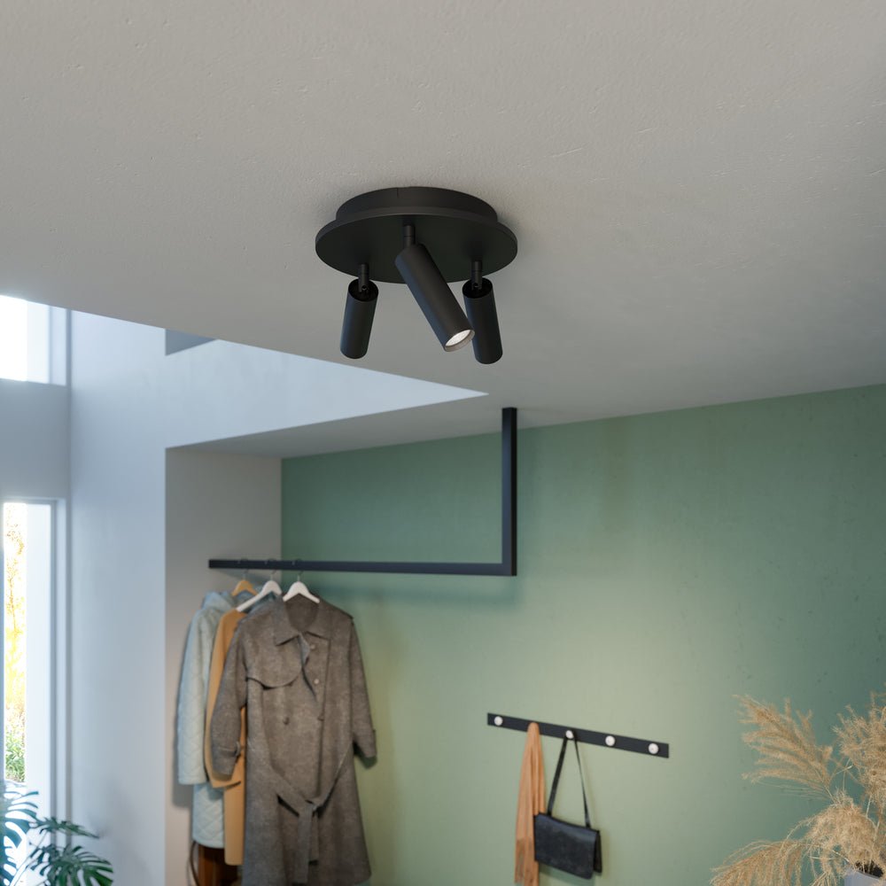 Herstal Spotlight Pipeline rund 3 mattsvart - Azalea Home