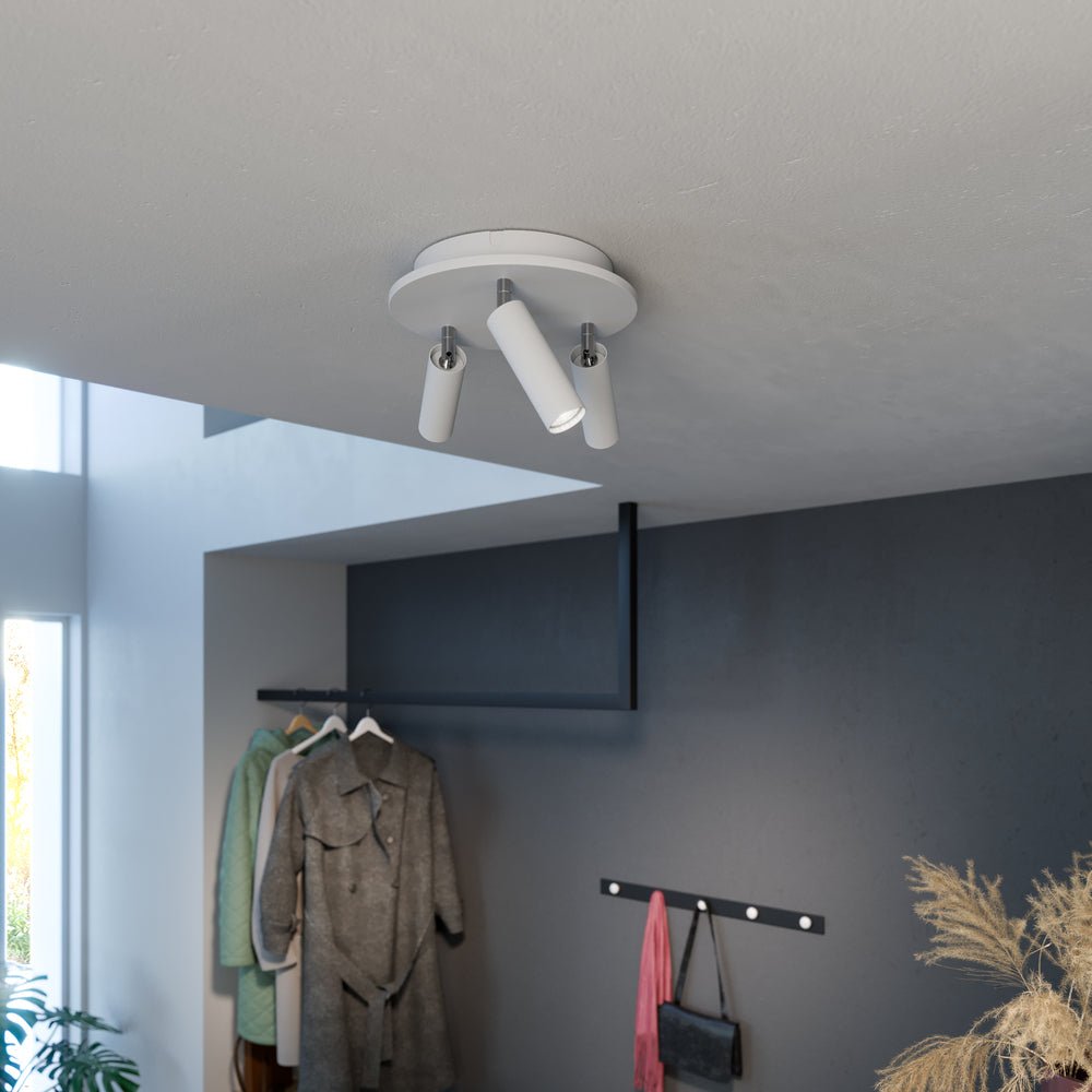 Herstal Spotlight Pipeline rund 3 mattvit - Azalea Home