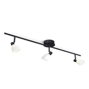 Herstal Spotlightskena Cut 3 lampor svart/opal glas - Azalea Home