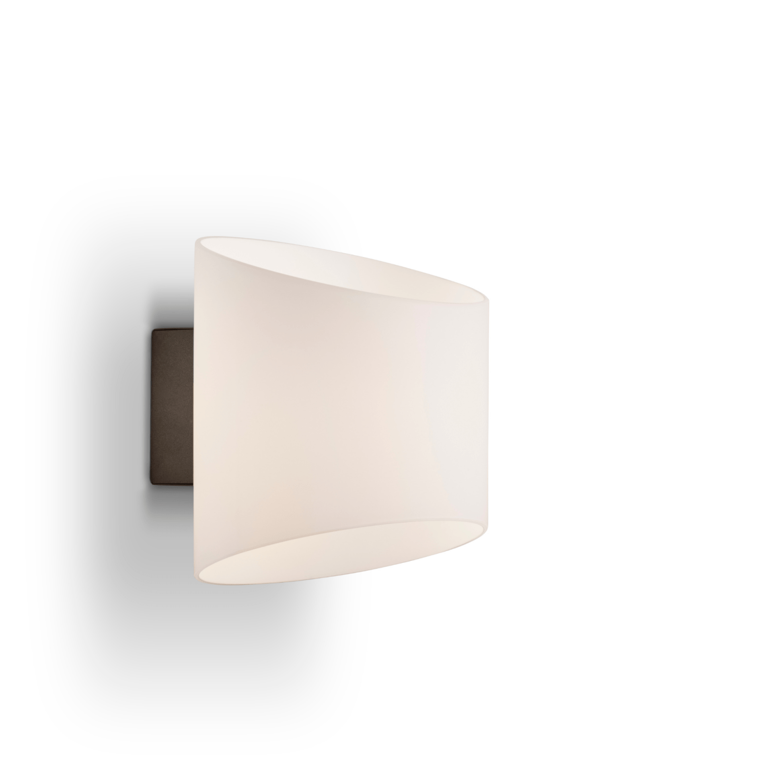 Herstal Vägglampa Evoke oval antracit/opal glas - Azalea Home