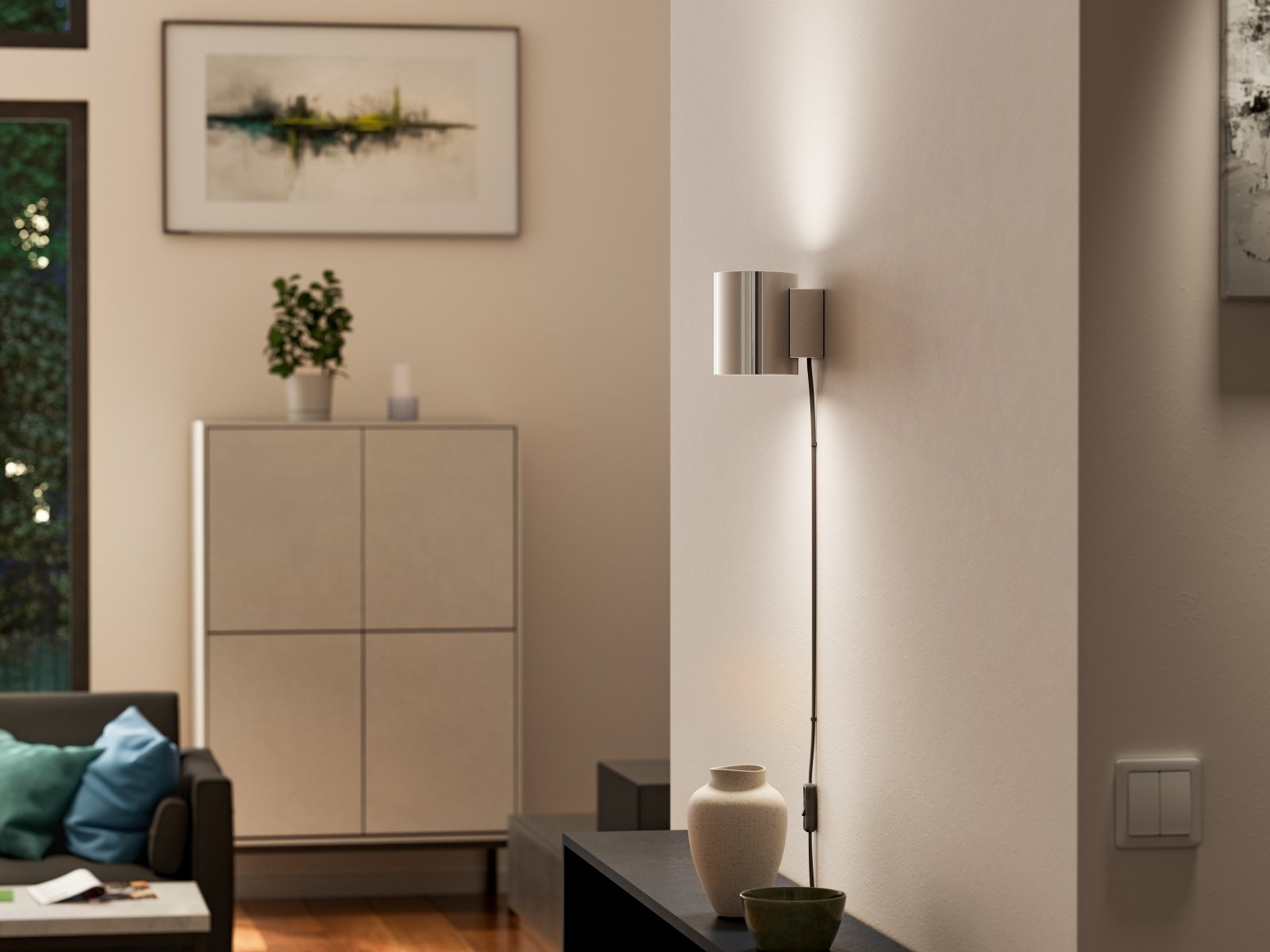 Herstal Vägglampa Evoke S krom/krom - Azalea Home