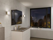 Herstal Vägglampa Evoke S satin brass/opal glas - Azalea Home