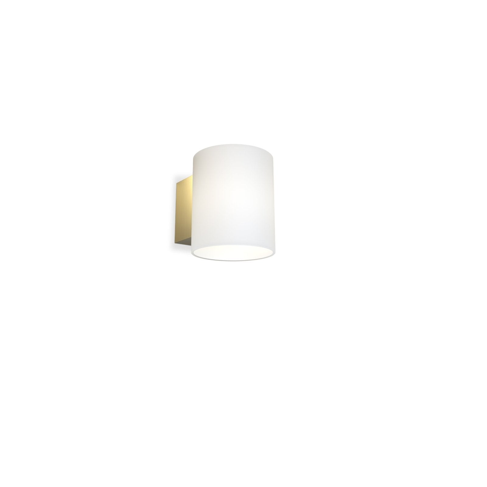 Herstal Vägglampa Evoke S satin brass/opal glas - Azalea Home