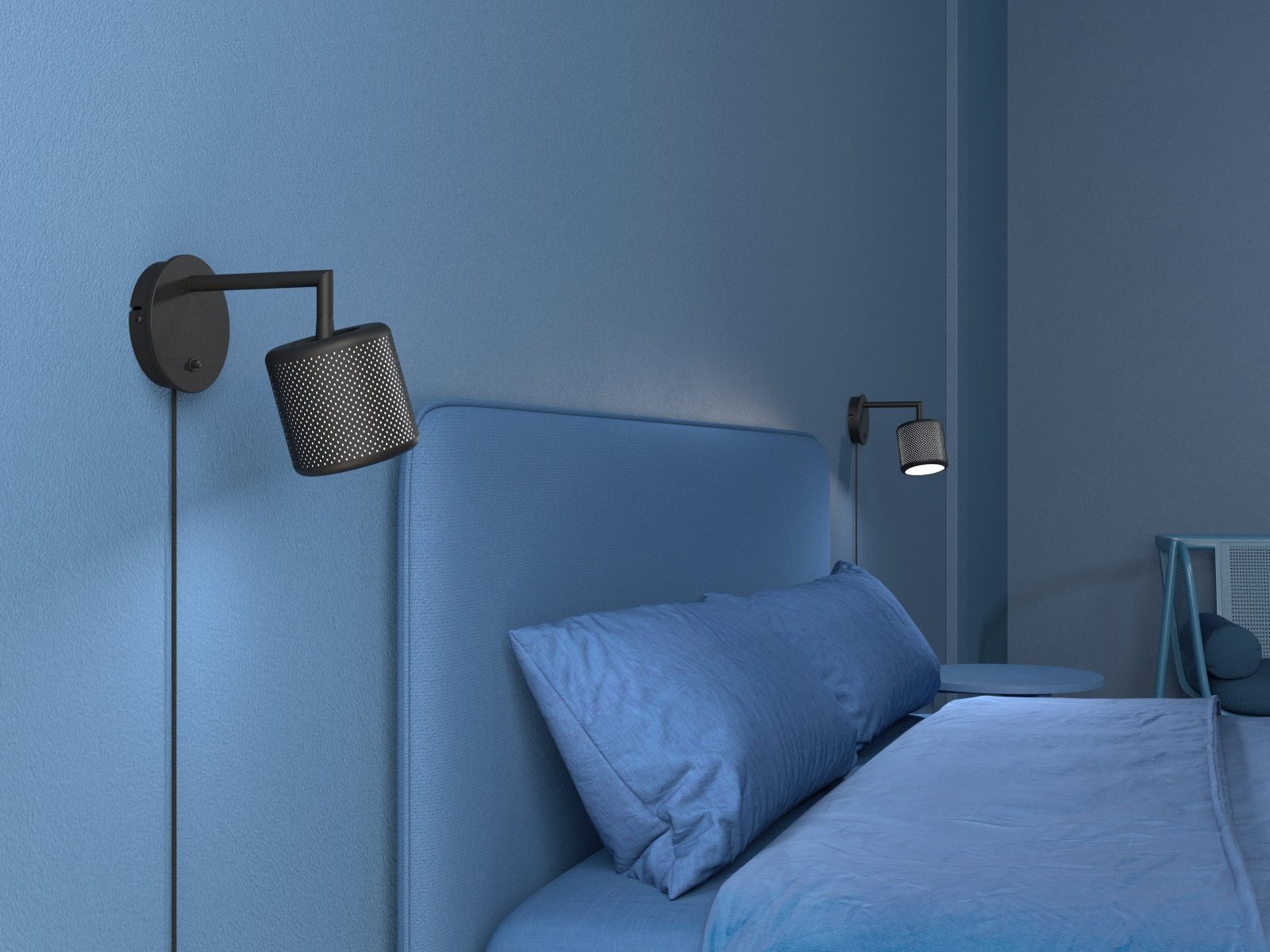 Herstal Vägglampa Grain XS mattsvart - Azalea Home