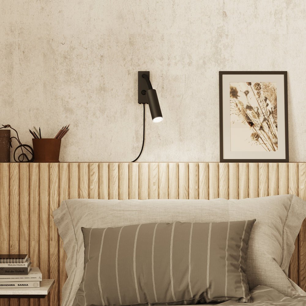 Herstal Vägglampa Pipeline flex mattsvart - Azalea Home